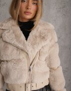 new collection Geacă Bej cu Blană Shetty