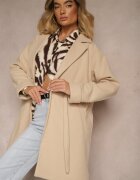 new collection Halat Bej cu cordon și încrețitură decorativă în talie Pittia