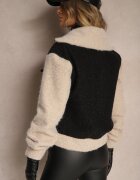 new collection Jachetă Neagră de tranziție Boucle cu guler înalt și imitație de buzunare Lilarra