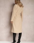 new collection Palton Bej deschis Cămbrat cu cordon legat Seraphique