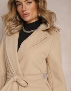 new collection Palton Bej deschis Cămbrat cu cordon legat Seraphique