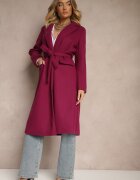 new collection Palton cambrat violet cu cordon Seraphique