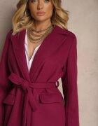 new collection Palton cambrat violet cu cordon Seraphique