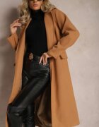 new collection Palton Cintrat Bej închis cu centură care se leagă Seraphique