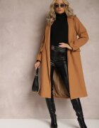 new collection Palton Cintrat Bej închis cu centură care se leagă Seraphique