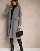 new collection Palton Gri închis Cambrat cu cordon Seraphique