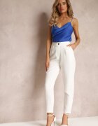 new collection Pantaloni Albi Cigaretă Zalko