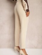 new collection Pantaloni Bej deschis Cigaretă Talie înaltă Molfi