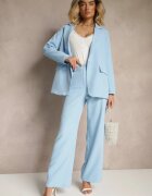 new collection Pantaloni de costum Albastre High Waist Viviorea