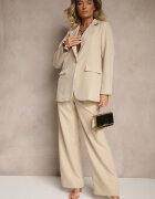 new collection Pantaloni de costum bej High Waist Viviorea
