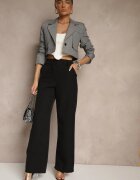 new collection Pantaloni de costum Negri Talie înaltă Viviorea