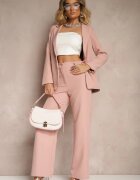 new collection Pantaloni de costum Roz High Waist Viviorea