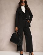 new collection Pantaloni Largi Negri în Stil Elegant Hanessame