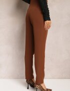 new collection Pantaloni maro închis țigareta talie înaltă Molfi