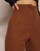 new collection Pantaloni maro închis țigareta talie înaltă Molfi