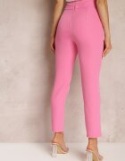 new collection Pantaloni roz din material Regular Pivolia