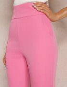 new collection Pantaloni roz din material Regular Pivolia