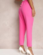 new collection Pantaloni Roz țigaretă cu nasturi și elastic în talie Gelarine