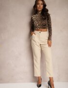 new collection Pantaloni țigaretă Bej Zalko