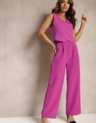 new collection Pantaloni Violet Largi în Stil Elegant Hanessame