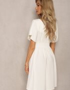 new collection Rochie Bej Deschis cu Croială Cloș și Cusături Decorative Celarsa