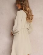 new collection Rochie Bej deschis Evazată cu elastic în talie Thelo