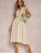 new collection Rochie Bejă cu curea Phellialla
