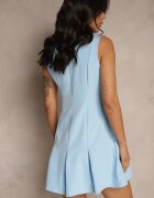 new collection Rochie cămașă Albastru deschis Decorată cu nasturi Rediure