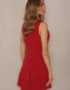 new collection Rochie Cămașă Roșie Decorată cu nasturi Rediure