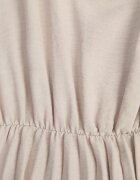 new collection Rochie Evazată Bej cu pliuri și decolteu în V Rissari