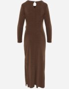 new collection Rochie Maro cu Viscoză Tip Bodycon Decorată pe Lateral cu Aplicație Tizarria