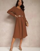 new collection Rochie Maro evazată cu decolteu triunghiular Temivara