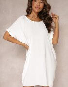 new collection Rochie Mini Albă cu mâneci liliac și decolteu rotund Maglia
