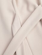 new collection Rochie petrecută bej cu tiv evazat și legătură decorativă Dannola