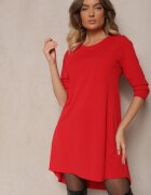 new collection Rochie Roșie cu croială trapezoidală cu spate mai lung Gemivra