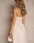 new collection Rochie Roz Evazată din Bumbac cu Baretă în Jurul Gâtului Kolanora