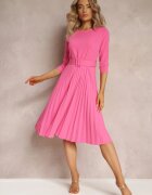 new collection Rochie Roz Plisată cu curea Valffe
