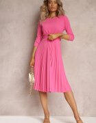 new collection Rochie Roz Plisată cu curea Valffe