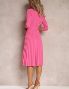 new collection Rochie Roz Plisată cu curea Valffe