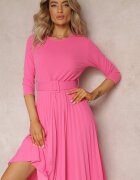 new collection Rochie Roz Plisată cu curea Valffe