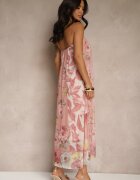 new collection Rochie Rozalie Florală din plasă cu Viscoză Izurelia
