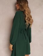 new collection Rochie Verde închis Cloș cu Elastic în Talie Thelo