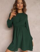 new collection Rochie Verde închis Cloș cu Elastic în Talie Thelo
