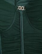 new collection Rochie verde închis tip corset mulată cu drapaj Werini