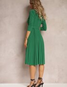 new collection Rochie Verde Plisată cu Curea Valfe