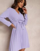 new collection Rochie violet plisată cu curea textilă Jaresa