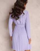 new collection Rochie violet plisată cu curea textilă Jaresa