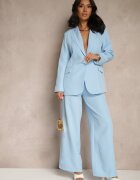 new collection Sacou Albastru deschis cu Imitație Decorativă de Buzunare Nilzedi