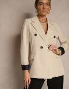 new collection Sacou Bej Cintrat Decorat cu Revere Evelhiria