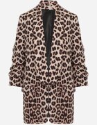 new collection Sacou Bej cu Mâneci mai scurte 3/4 Leopard Boxy Tormille